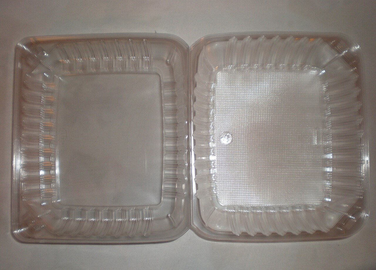 Clear plastic food containers